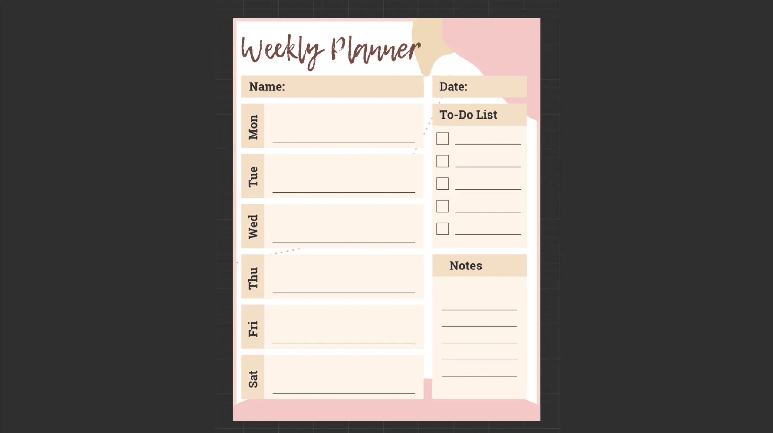 Pastel To Do List