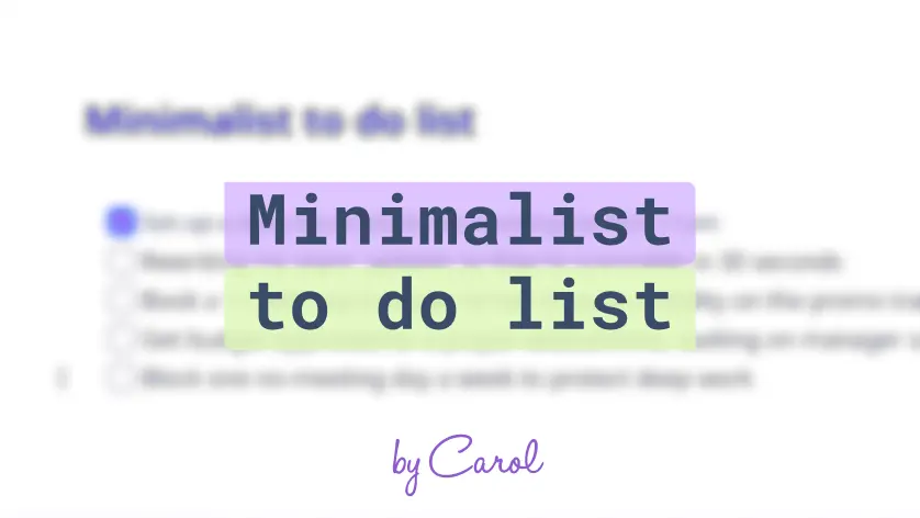 Minimalistische To-do-Liste