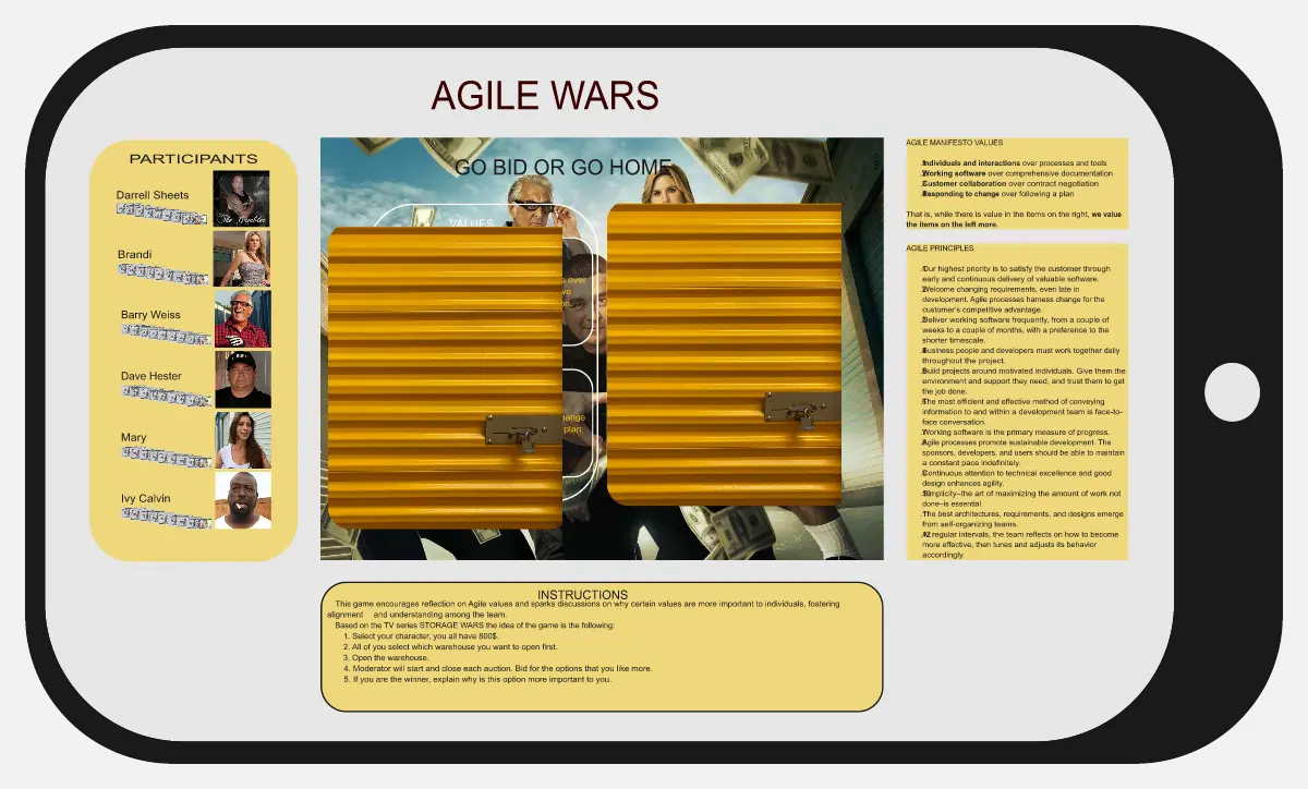 Template cover of Agile Wars - Auction game