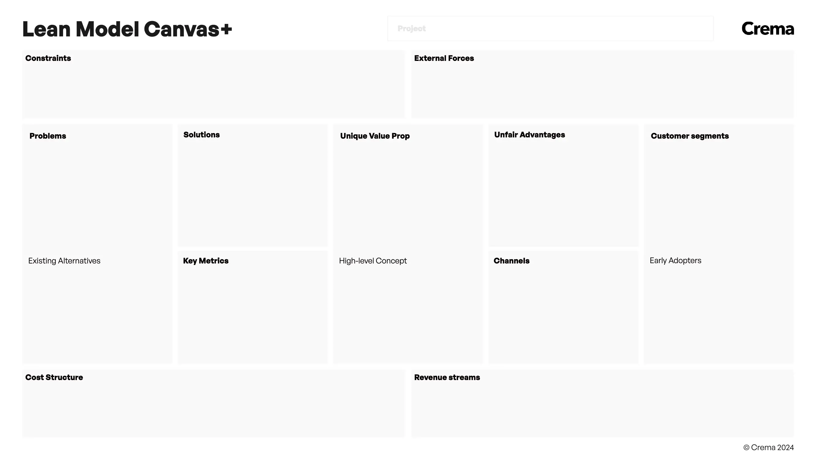 Template cover of Lean Model Canvas+