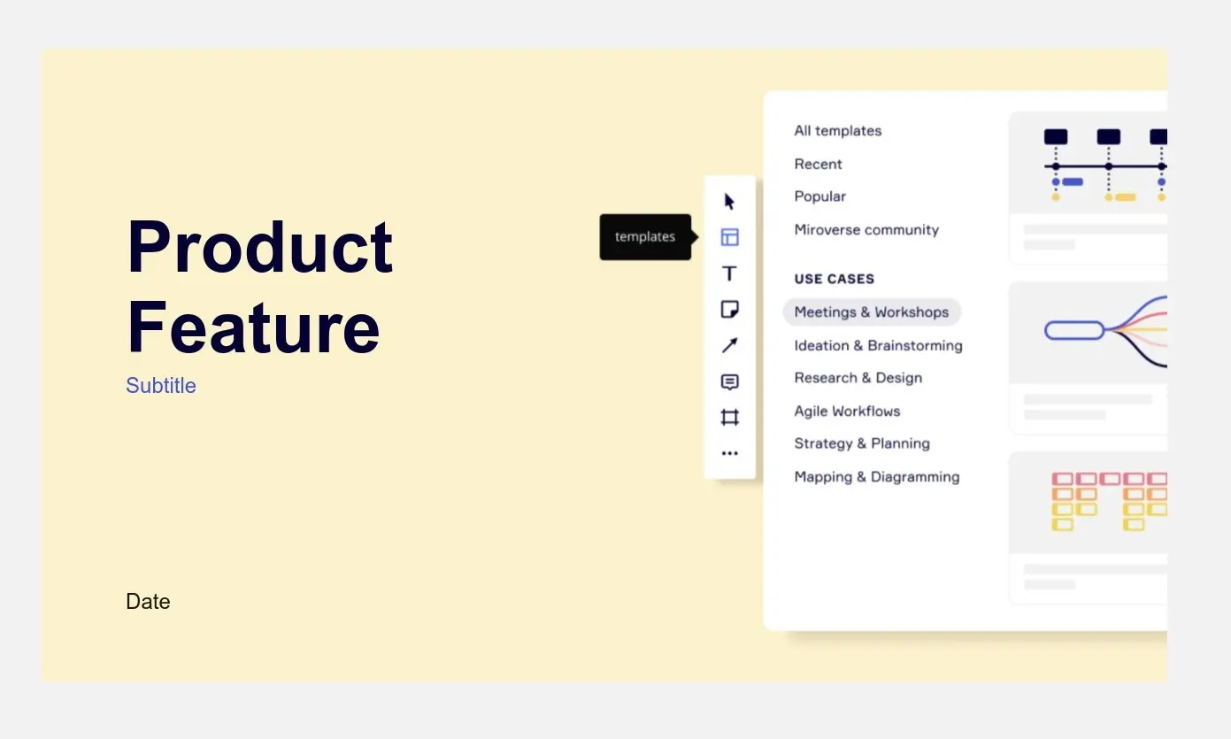 Template cover of Product Feature Presentation
