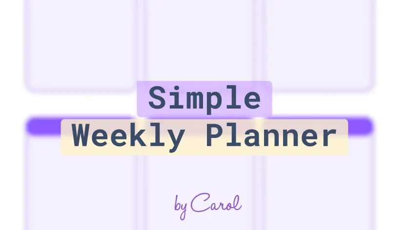 Einfacher Wochenplaner