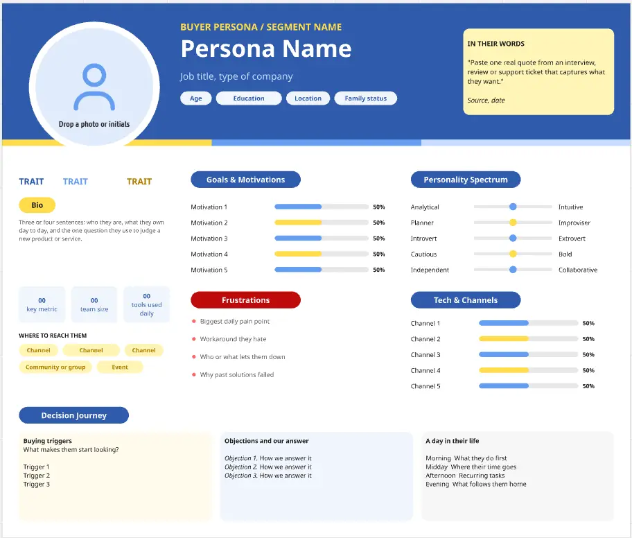 Blue Buyer Persona