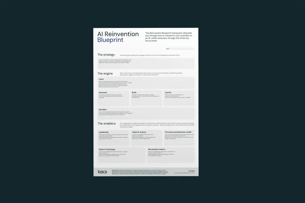 Template cover of AI Reinvention Blueprint