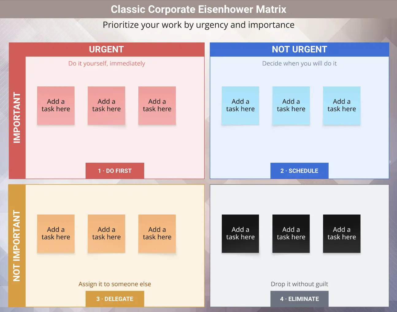 Classic Corporate Eisenhower Matrix