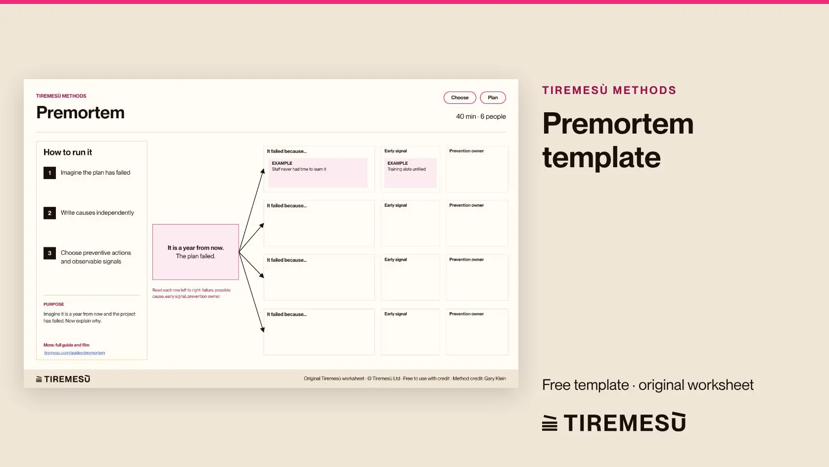 Premortem Frames