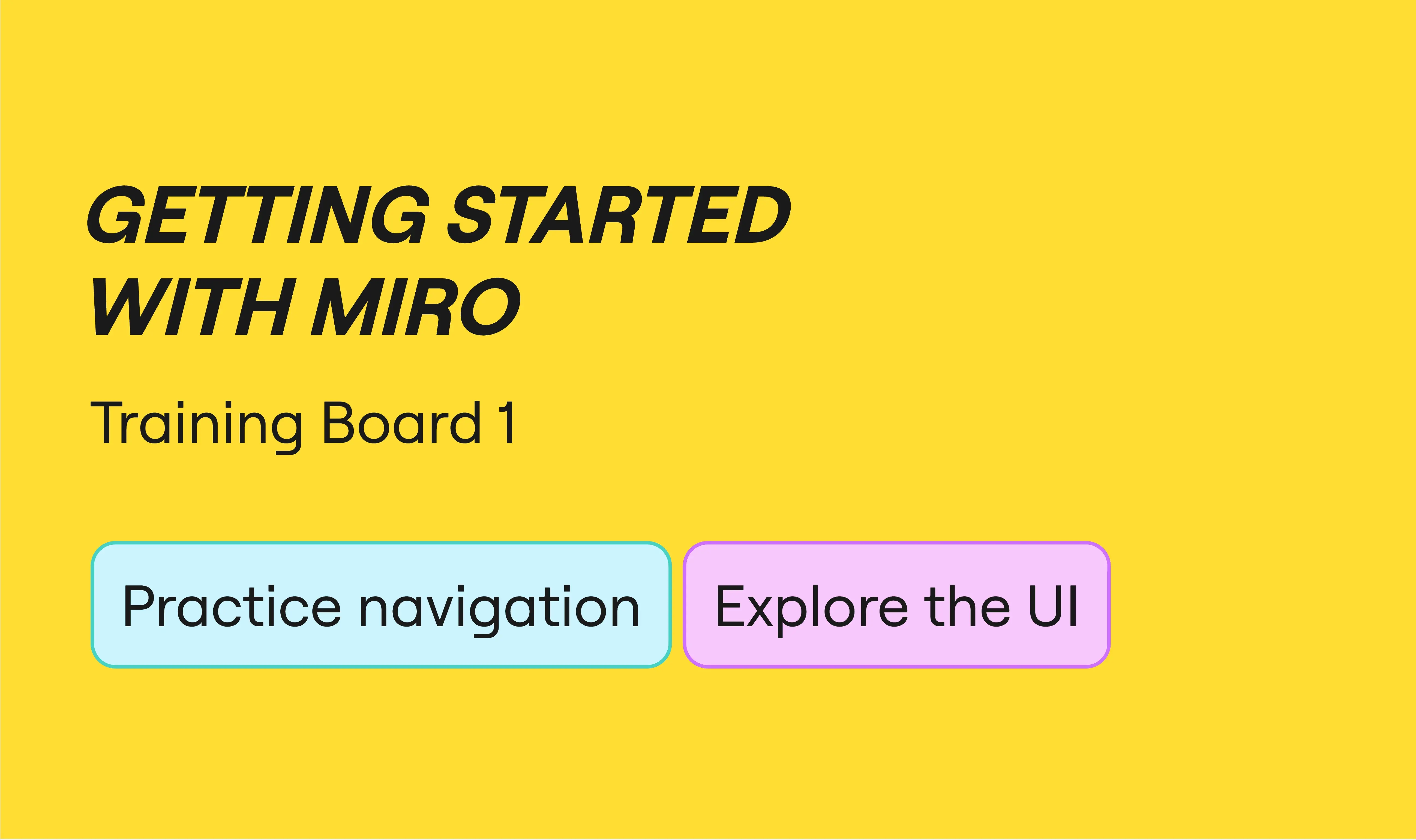 Miro Basics: UI and Navigation