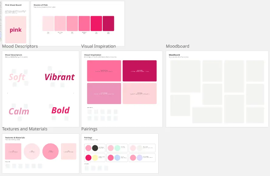 Pink Mood Board