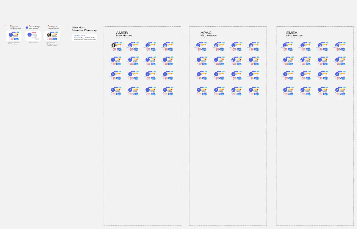 Template cover of Miro Hero Member Directory