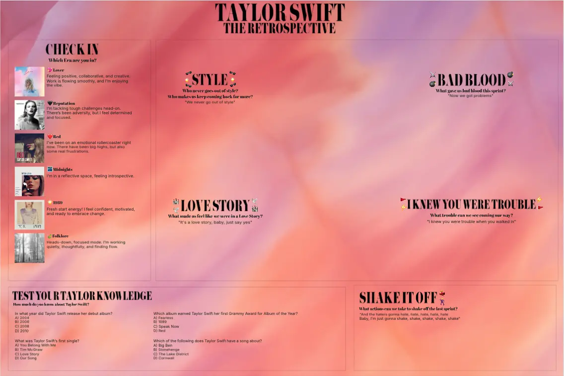 Template cover of Taylor Swift Retrospective