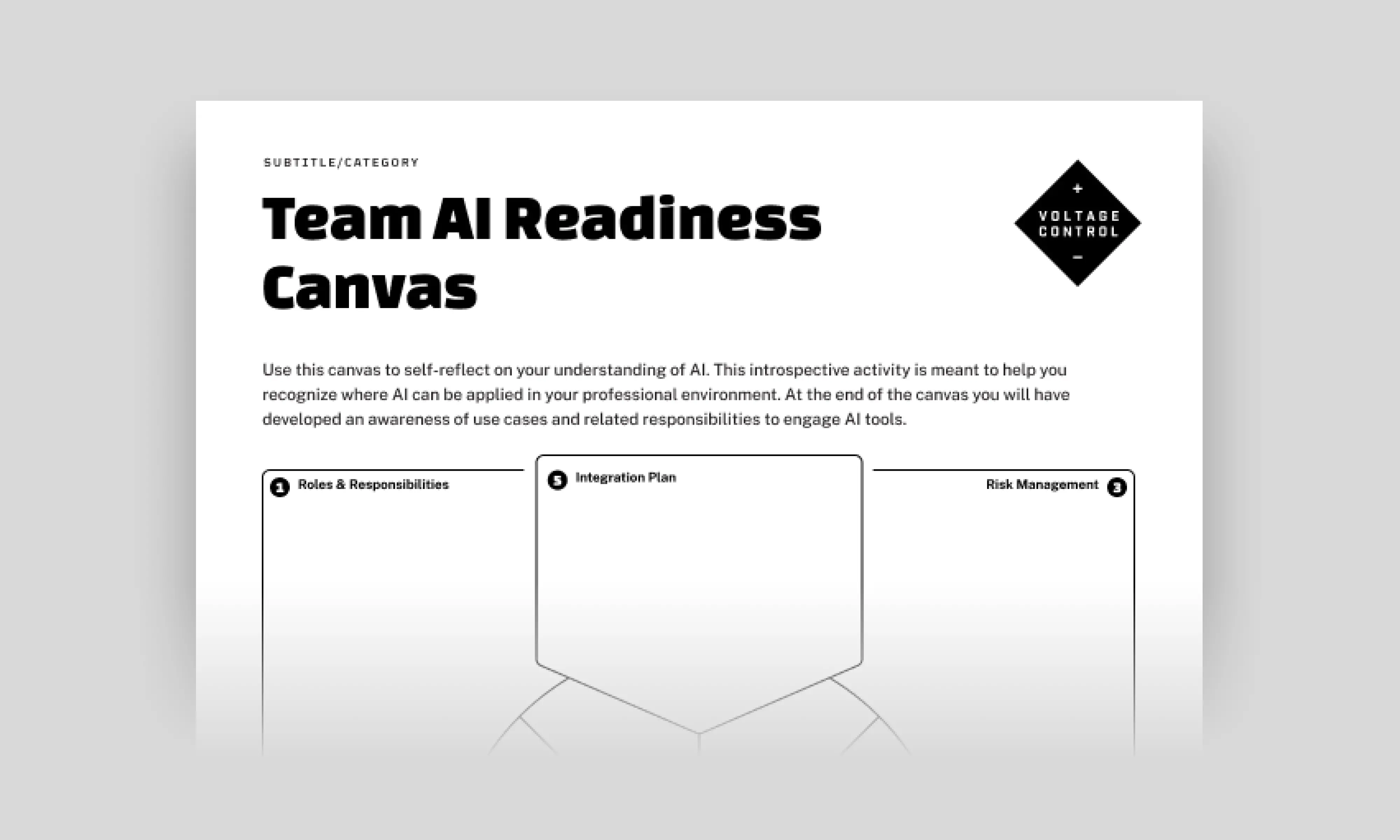 Template cover of AI Readiness Canvas: Team