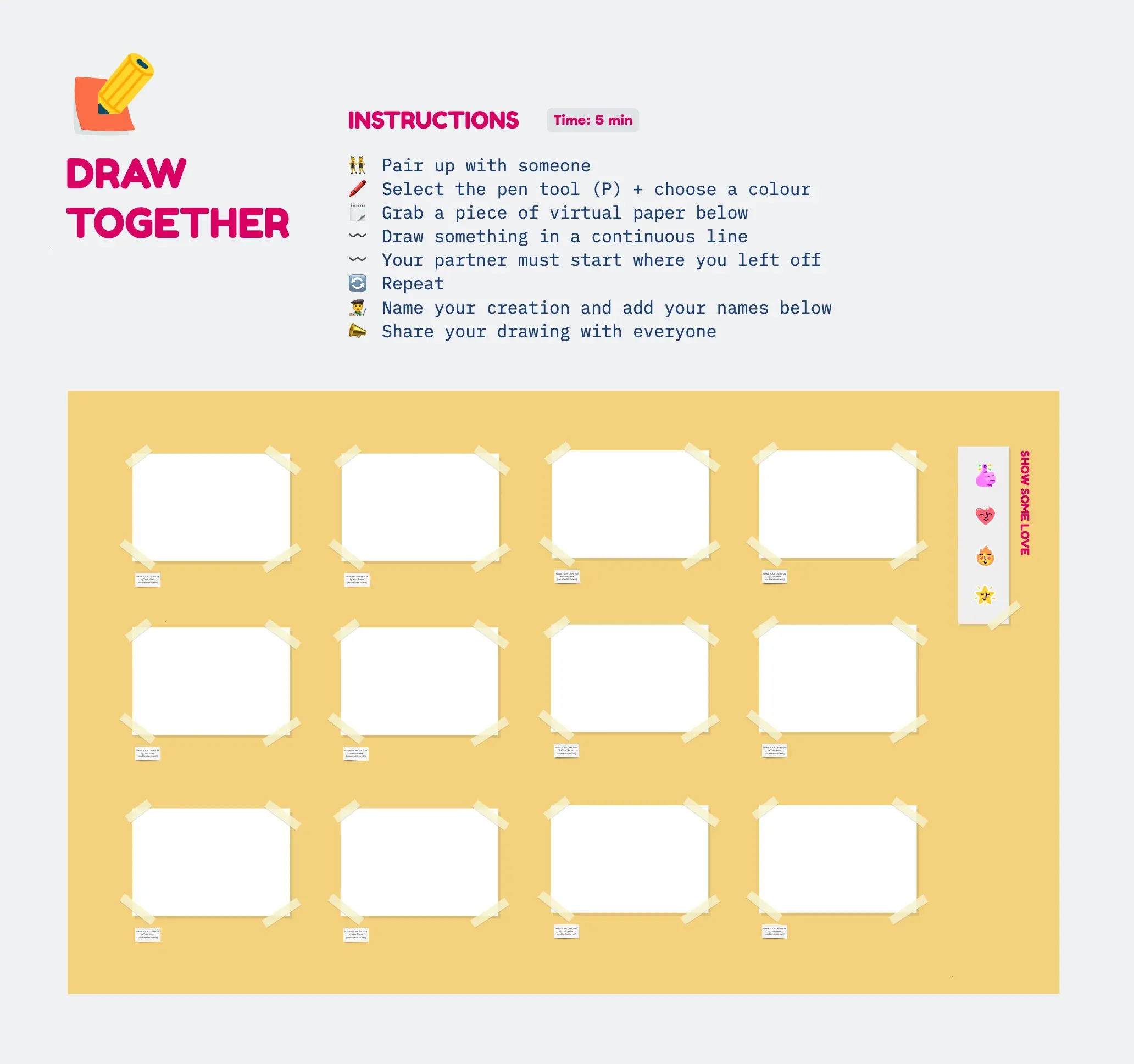 Template cover of Draw Together Creative Warm-up