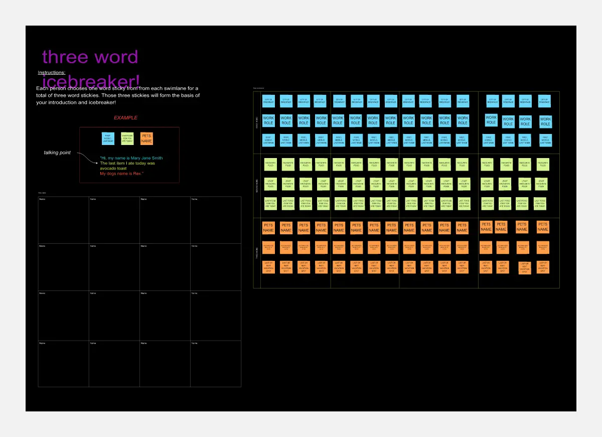 Template cover of Three Word Icebreaker