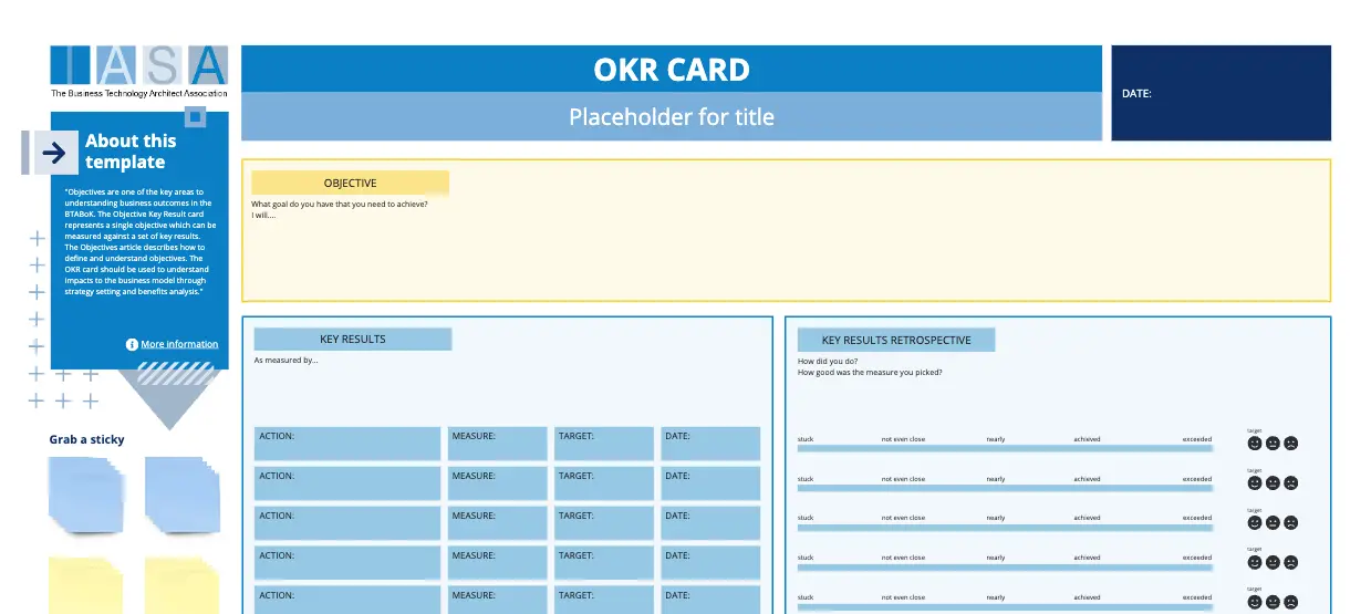 Template cover of IASA - OKR Card