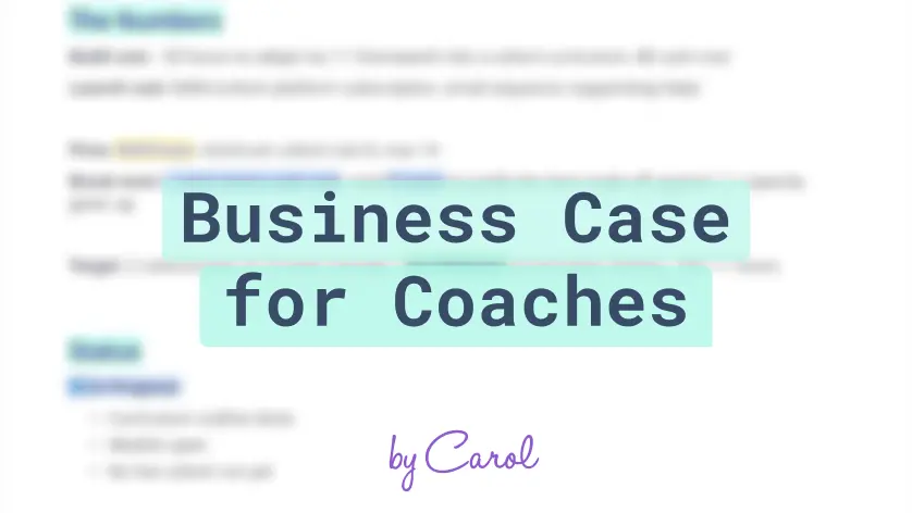 Businessplan für Coaches