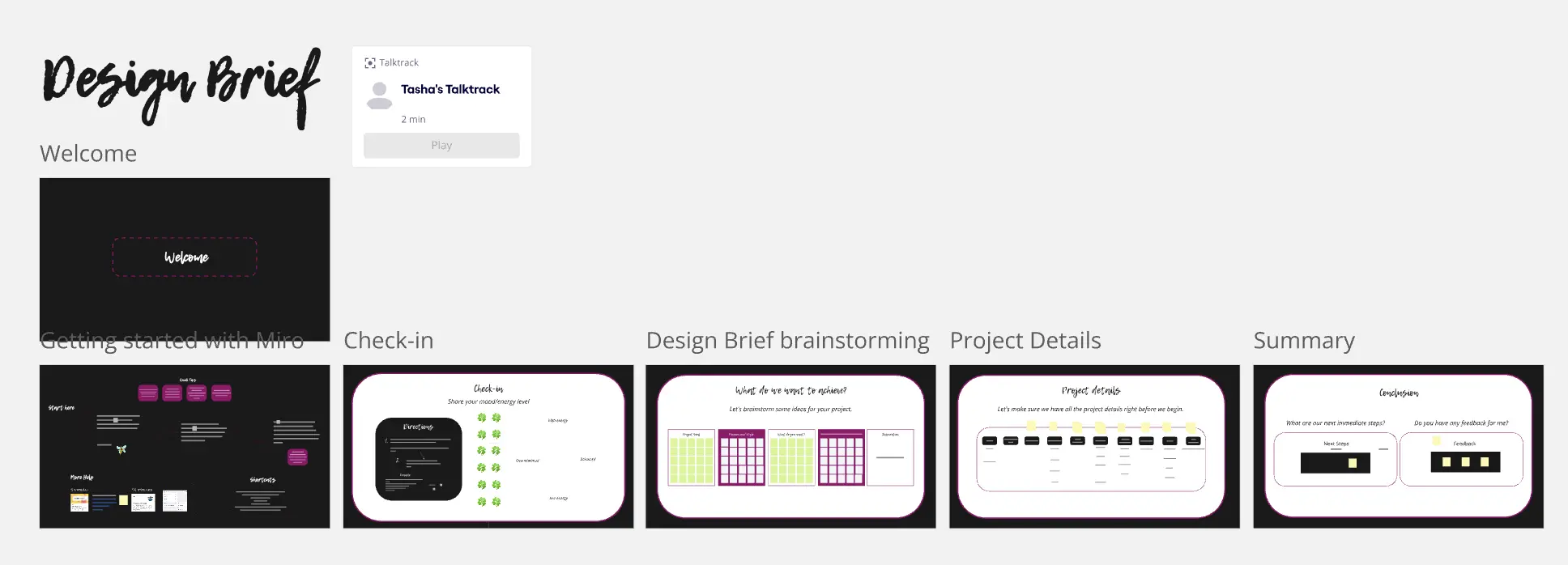 Template cover of Design Brief Meeting