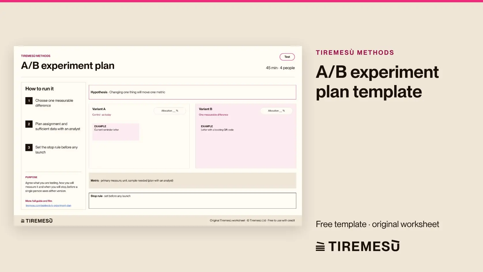 A/B Experiment Plan