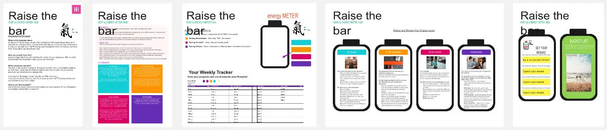 Template cover of Raise The Bar: Self-Management