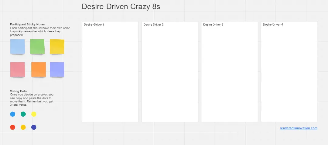 Template cover of Desire-Driven Innovation Crazy 8's