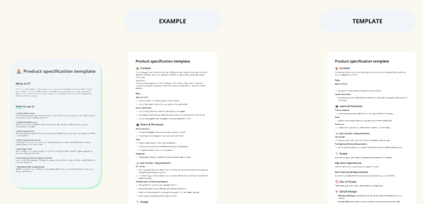 Template cover of Product Specification