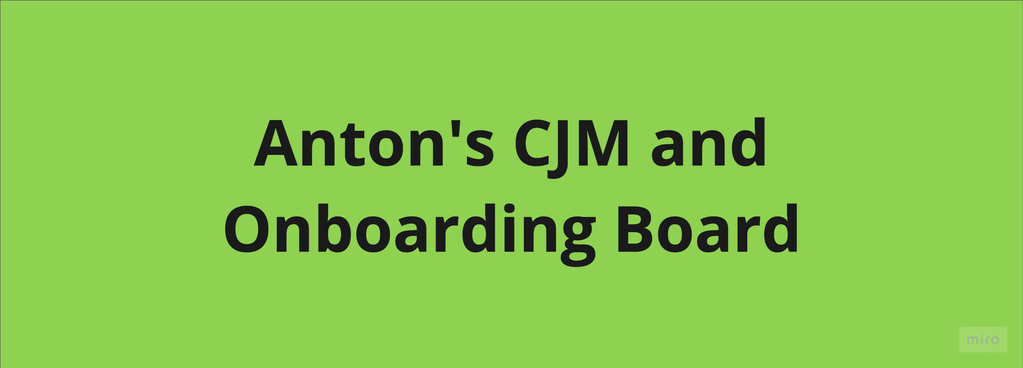 Template cover of CJM and Onboarding Board