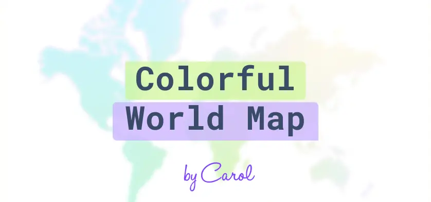 Colorful World Map