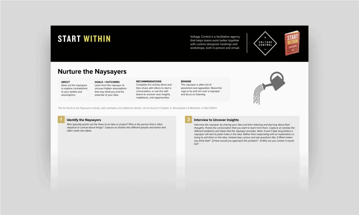 Template cover of Nurture the Naysayers