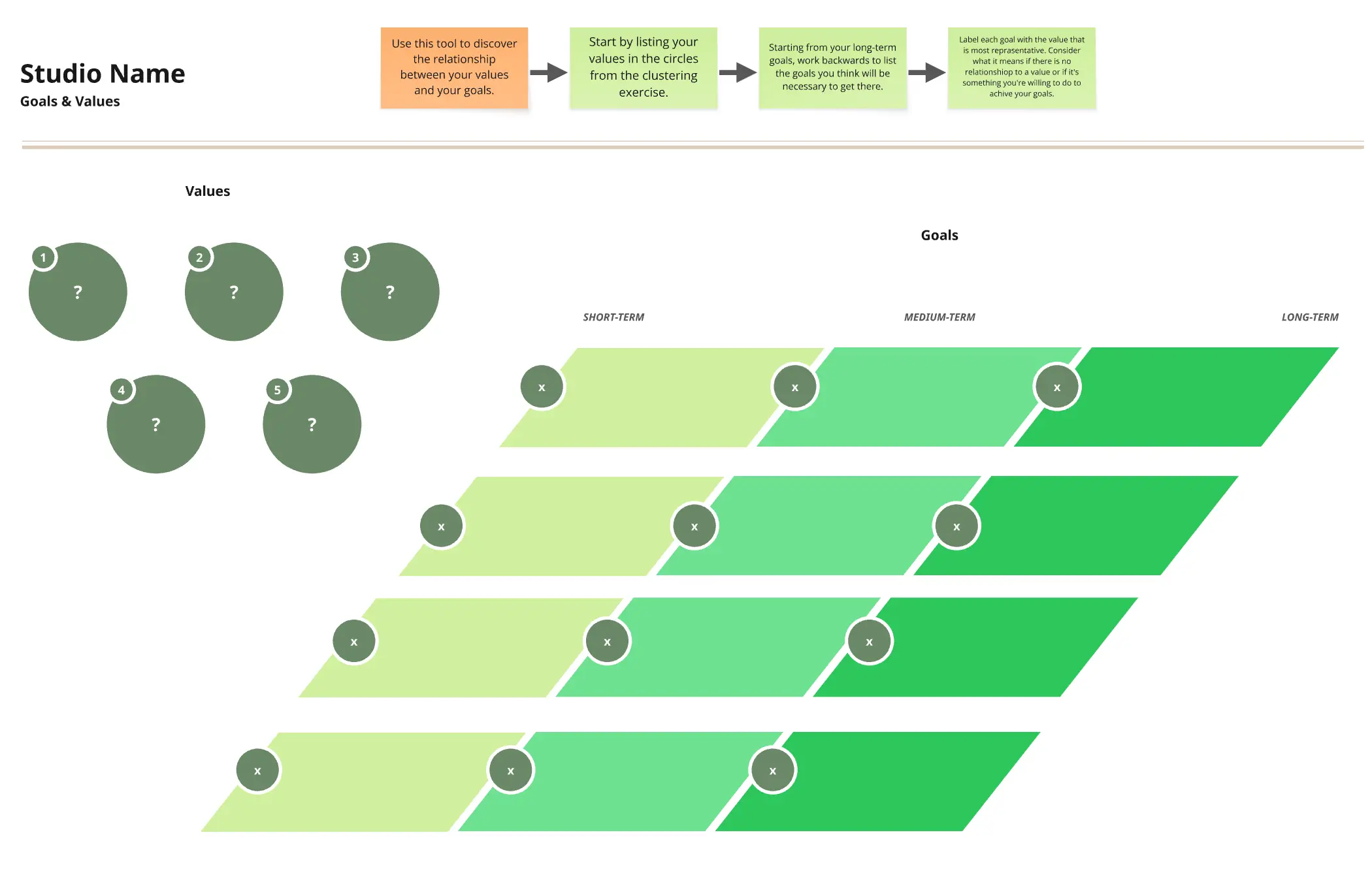 Template cover of Goals & Values Exercise