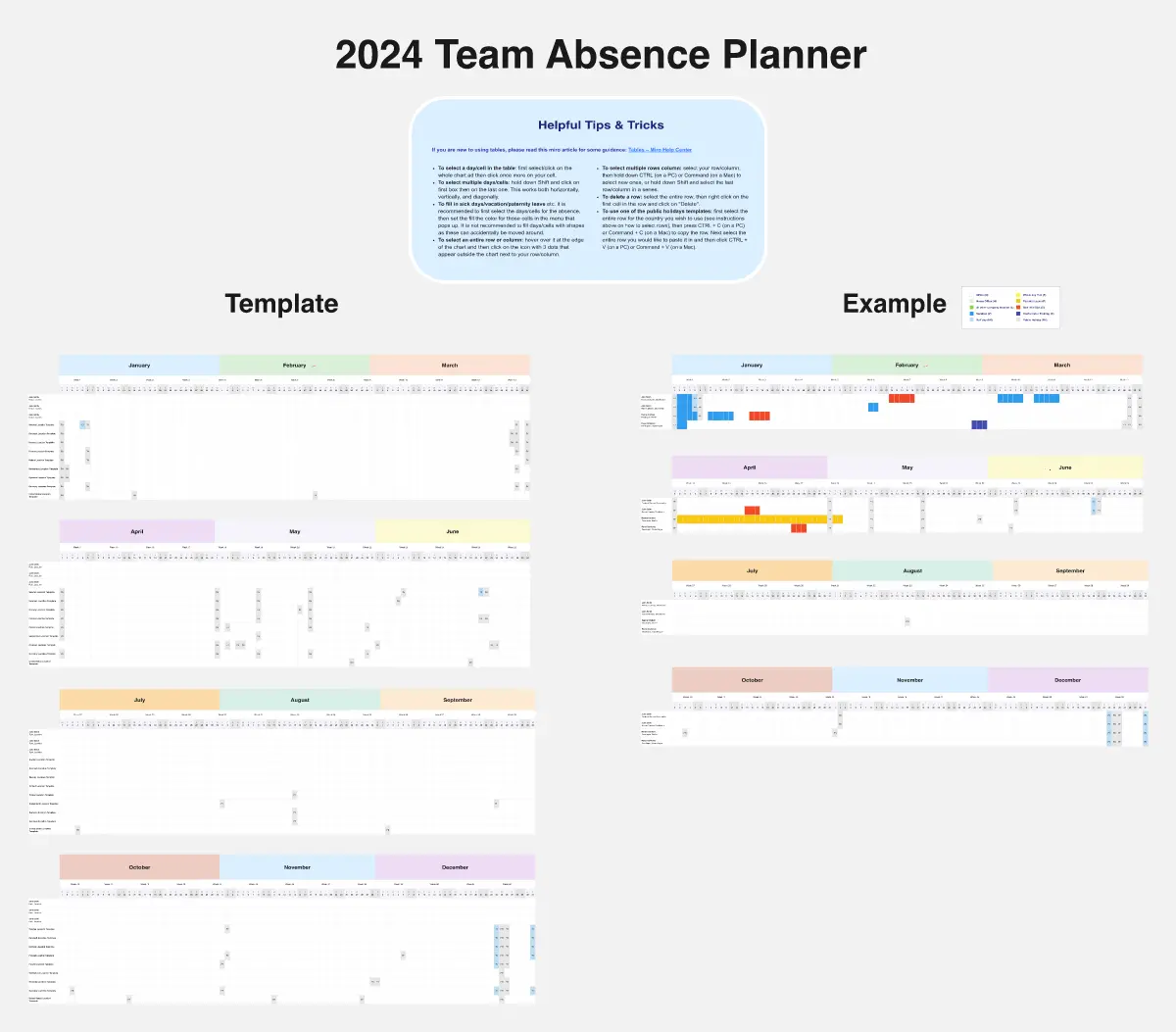 Template cover of 2024 Team Absence Planner