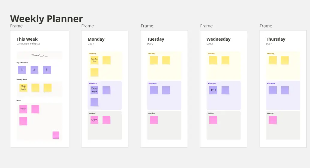 Pastel Online Weekly Planner