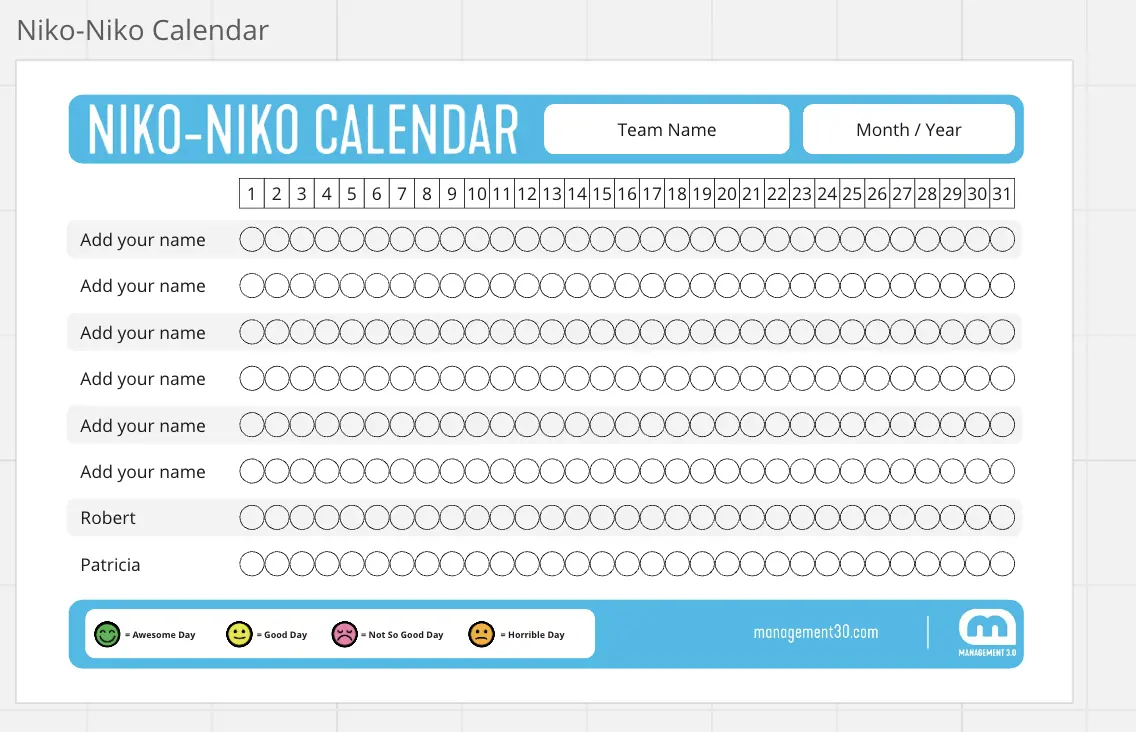 Template cover of Niko-Niko Calendar