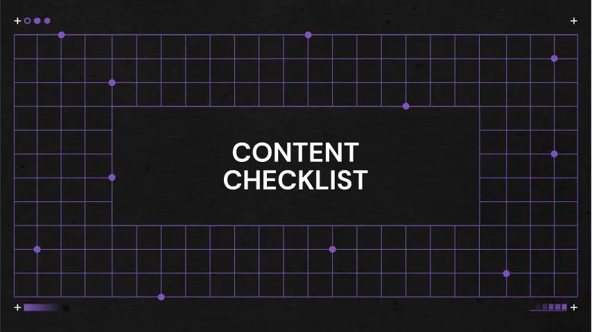 Template cover of Content Checklist