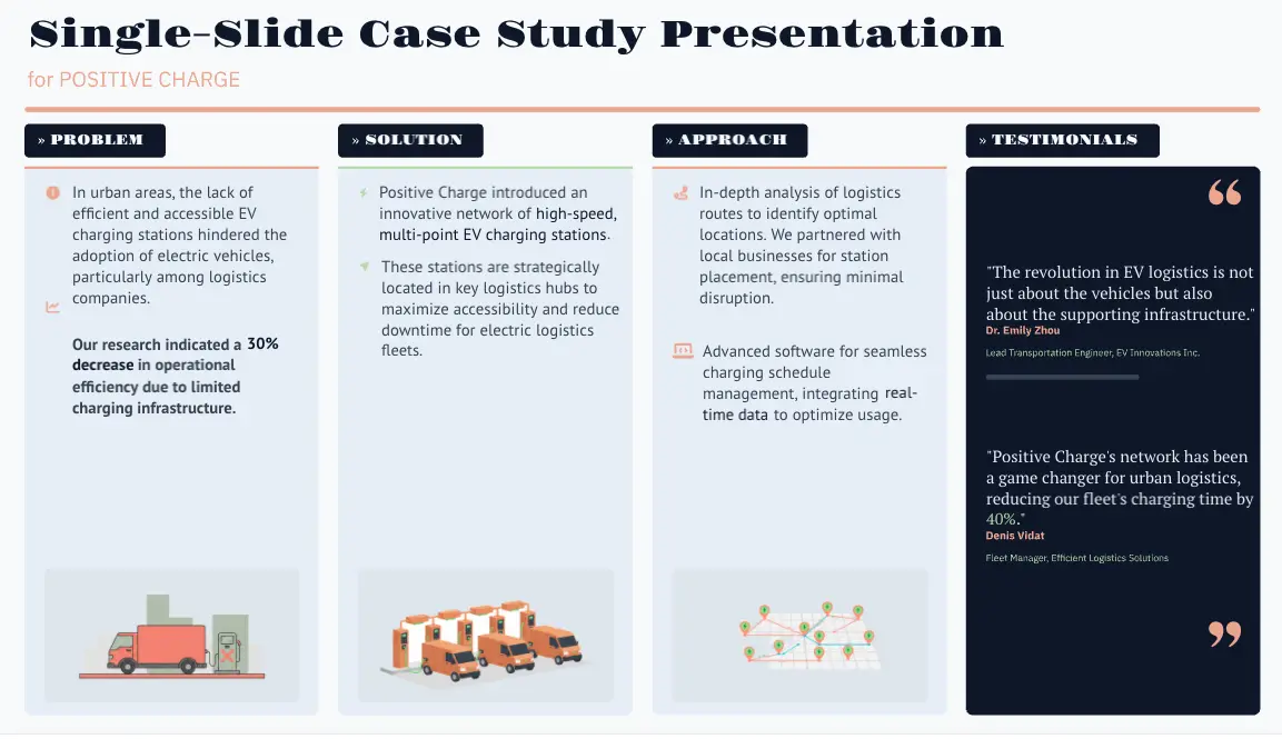Single Slide Case Study Presentation