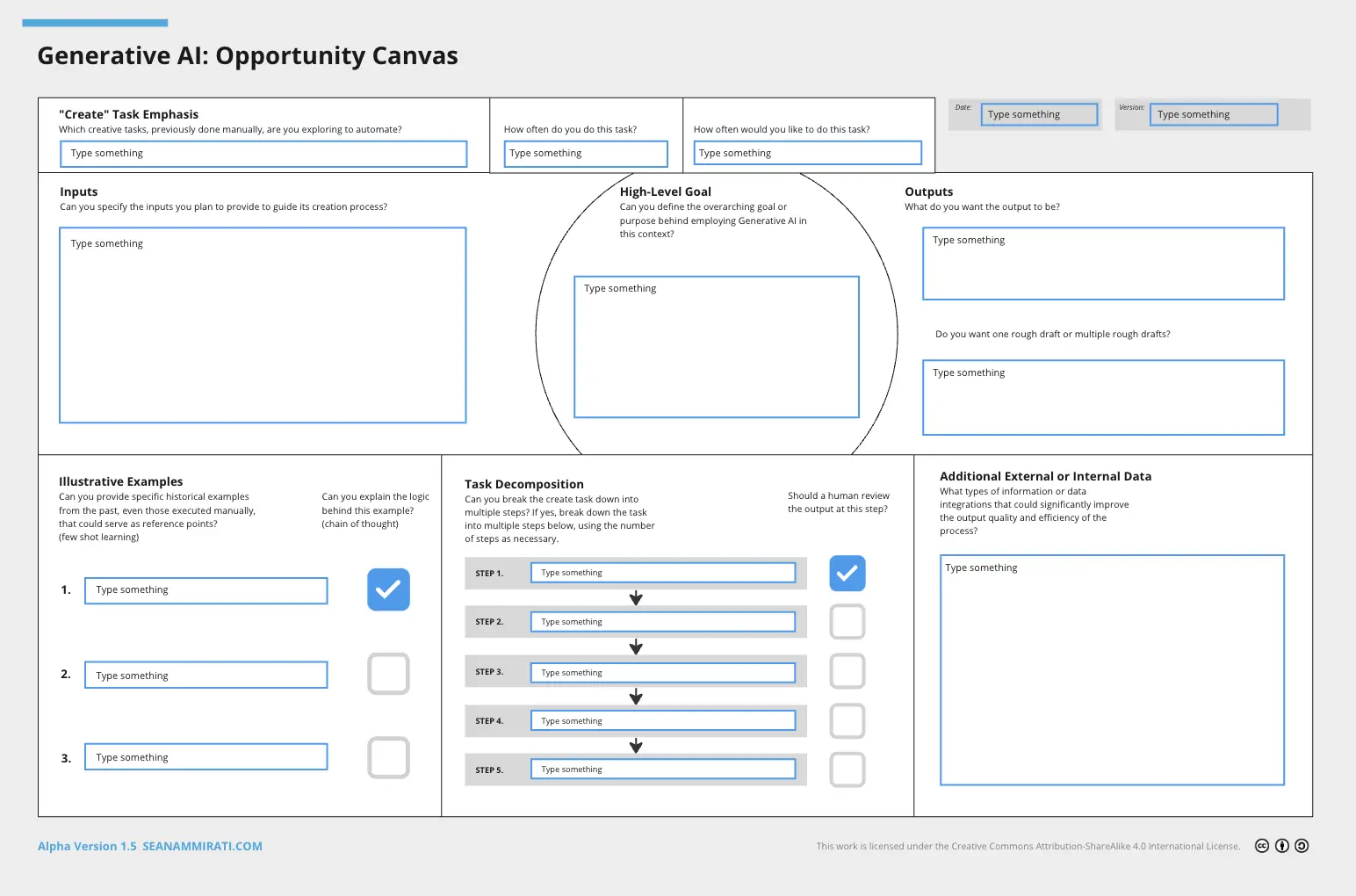 Template cover of Generative AI Opportunity Canvas