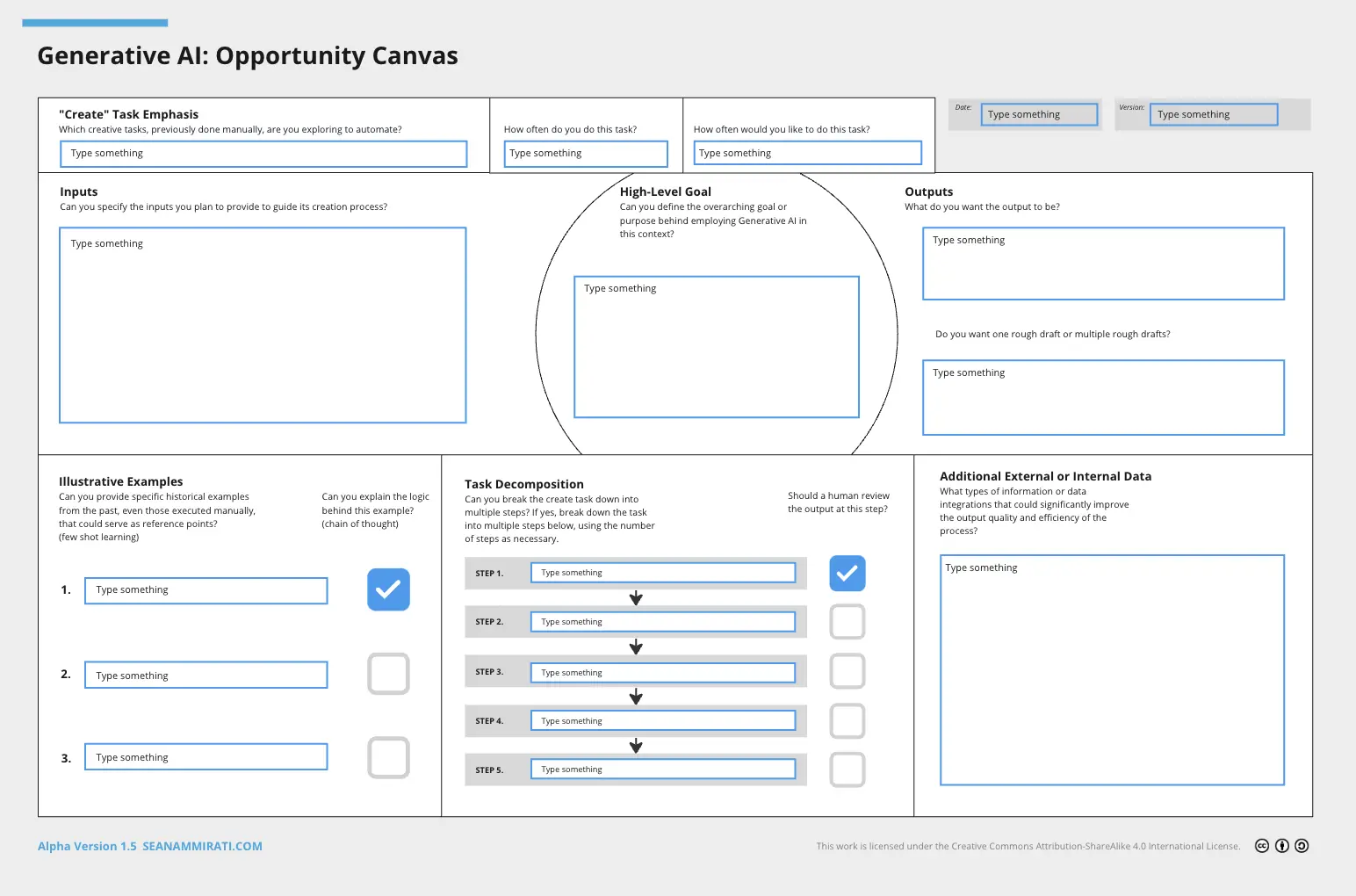 Generative AI Opportunity Canvas Generative AI Opportunity Canvas