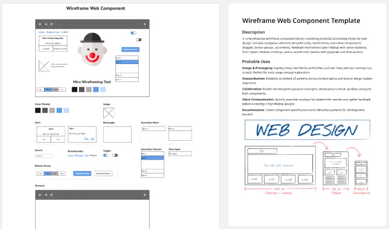 Wireframe Web Components