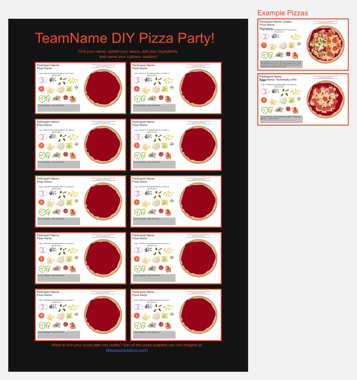 Template cover of Remote DIY Pizza Party