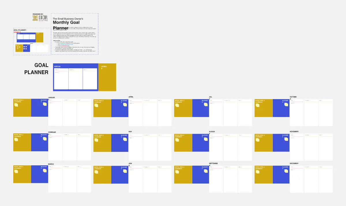 Template cover of Goal Tracker Template for Small Businesses