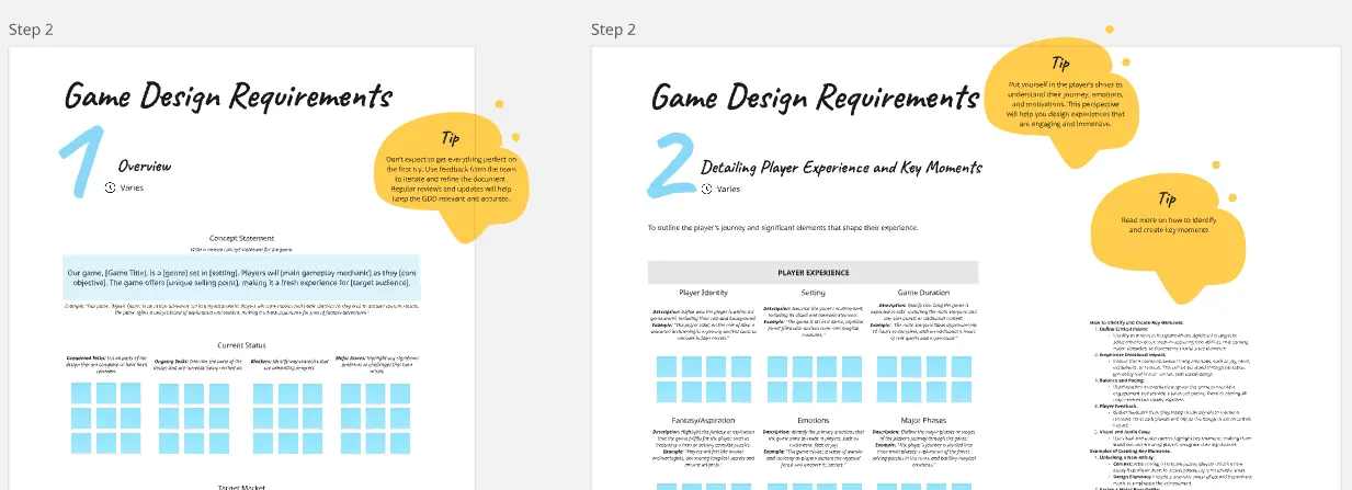 Game Design Product Requirements Gathering