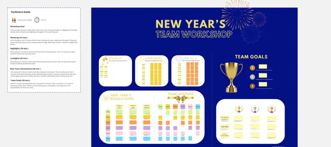 Template cover of New Year's Team Workshop
