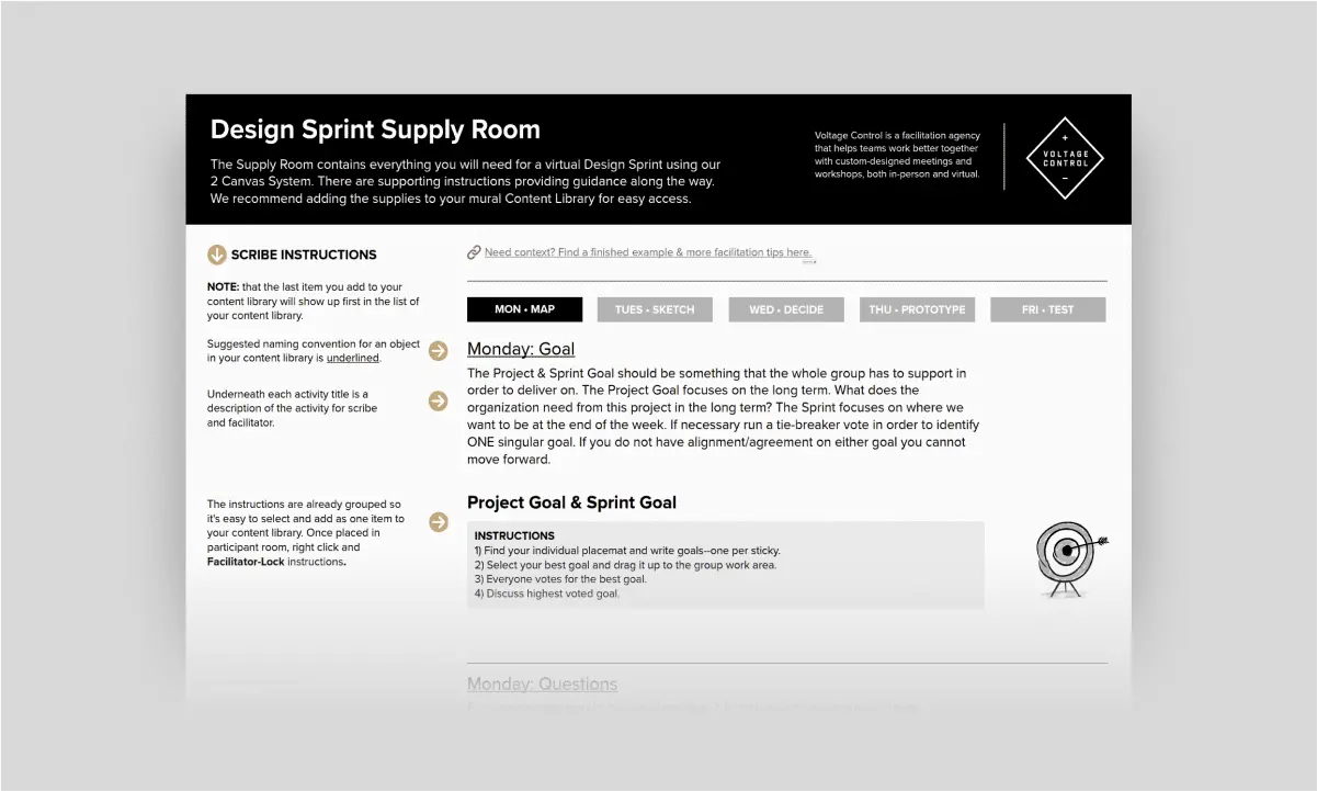 Template cover of Design Sprint: Supply Room