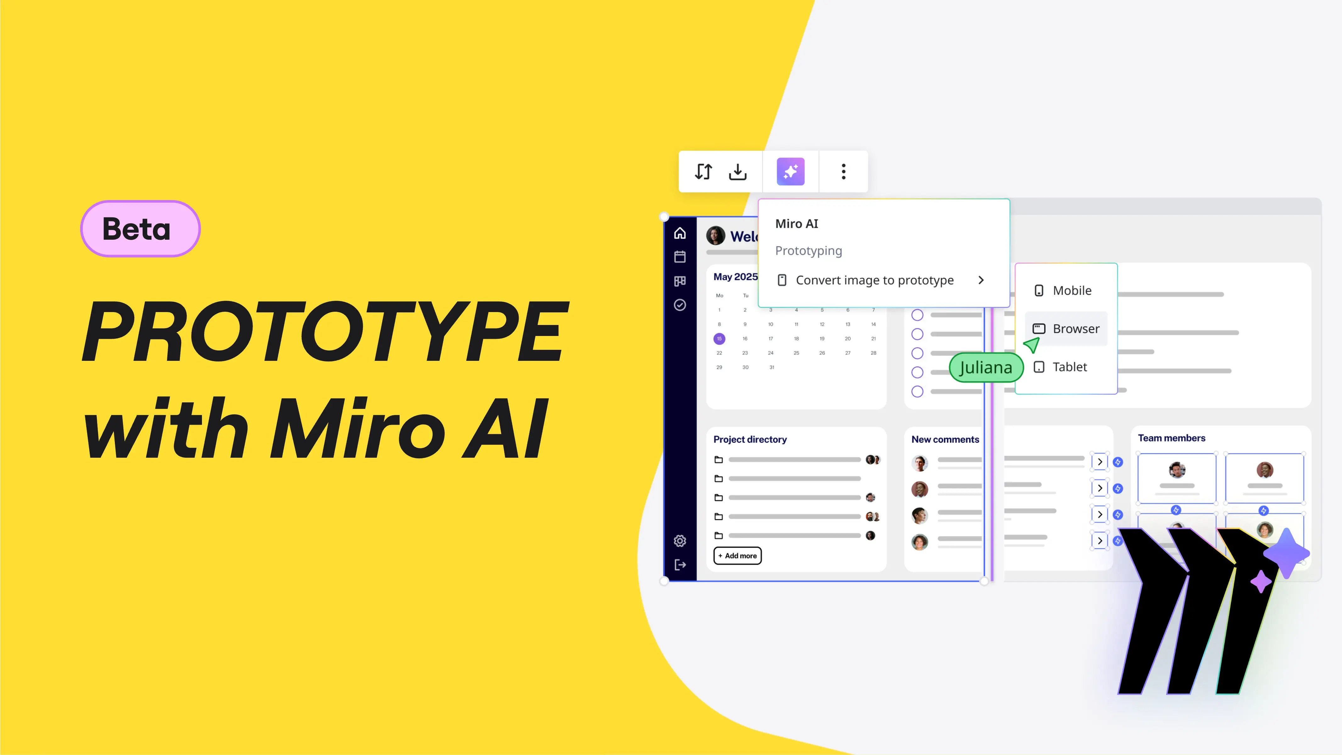 Template cover of Create Prototypes With Miro AI