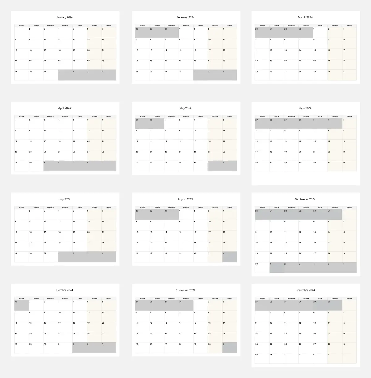 Template cover of 2024 Calendar Organiser & Planner