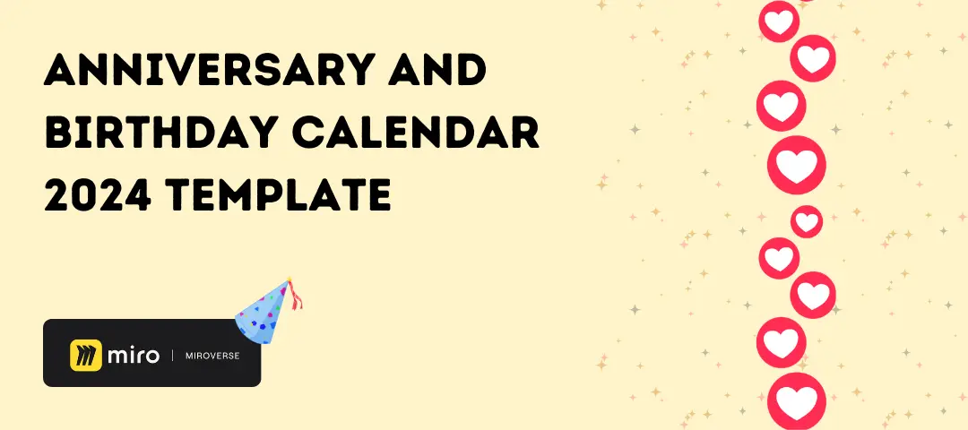 Template cover of Anniversary and Birthday Calendar 2024