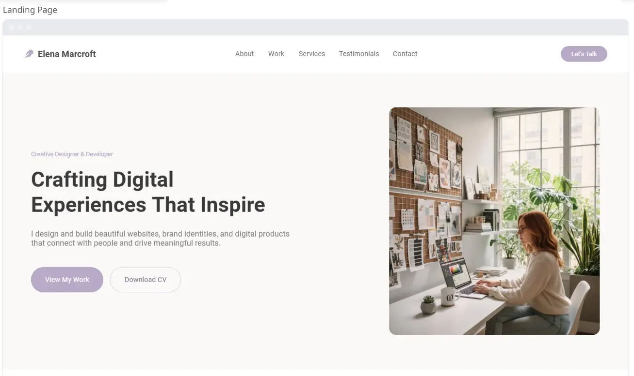 Soft Colors Portfolio Website