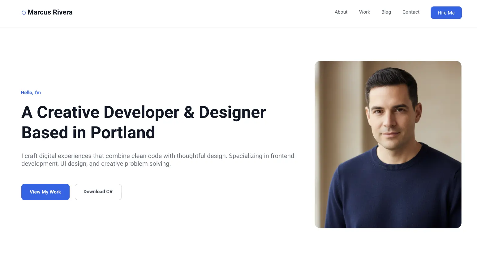 Clean Personal Website