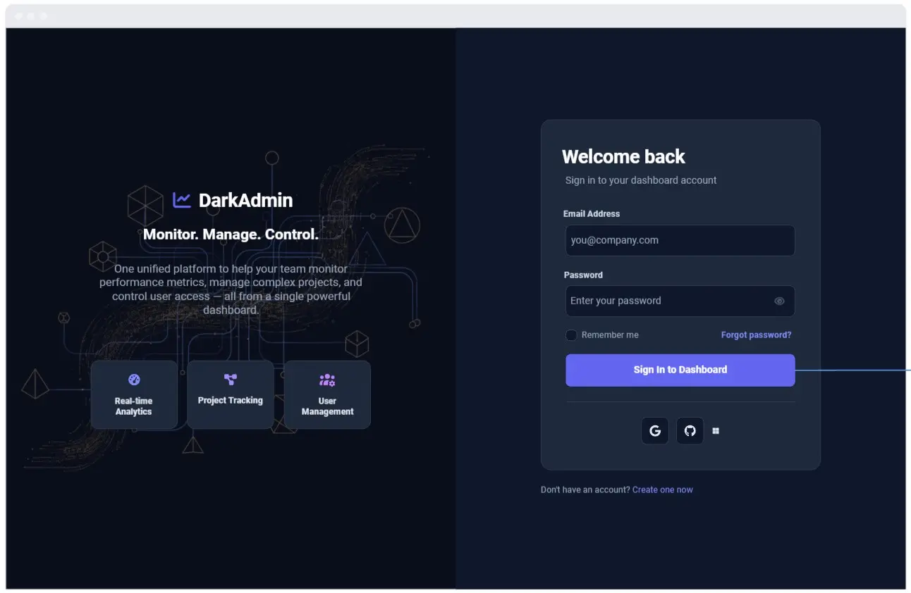 Dark Mode Dashboards - SaaS