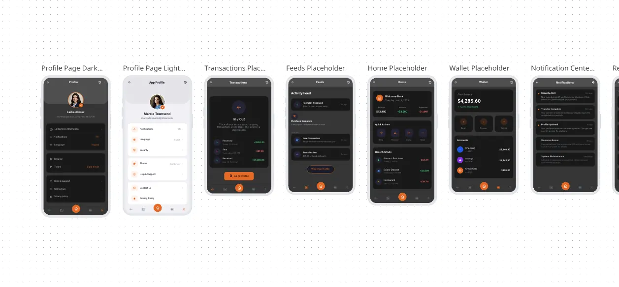 App Profile Page Design
