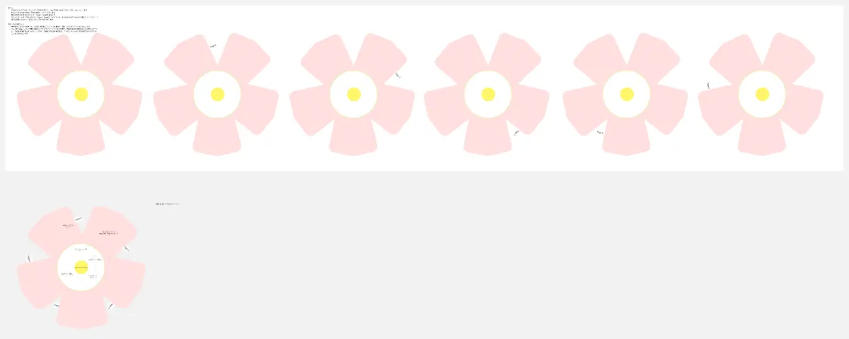 Template cover of flower presentation <日本語版>