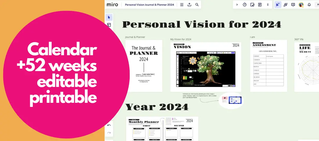 Template cover of Personal Vision Journal & Planner 2024